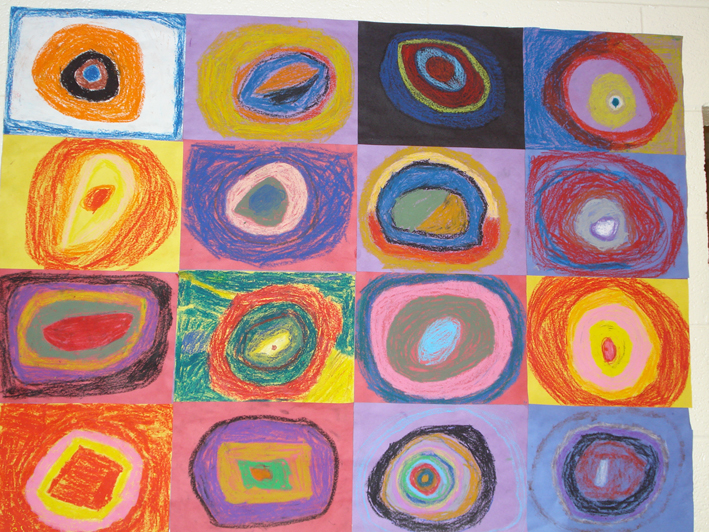  瓦西里·康丁斯基 wassily kandinsky ——色彩研究：正方形和同心圆2